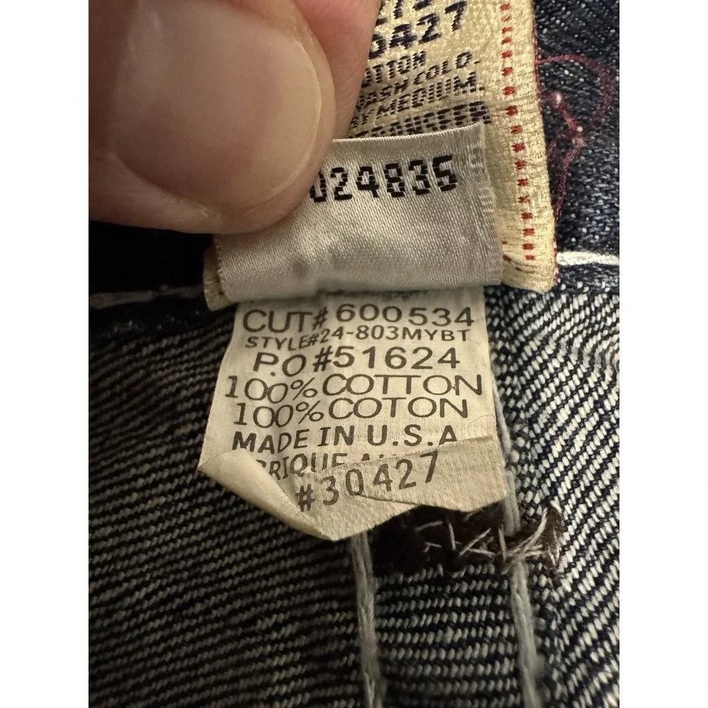 True Religion Ricky Big T Jeans Mens 40x34.5 Made In USA Straight Leg Y2K Blue